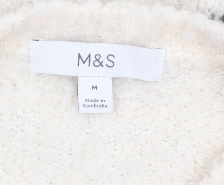 Marks and Spencer Women's Ivory Fair Isle Knit Jumper M