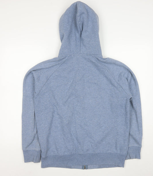 Carhartt Men's Blue Full Zip Hoodie L Cotton Blend Fleece