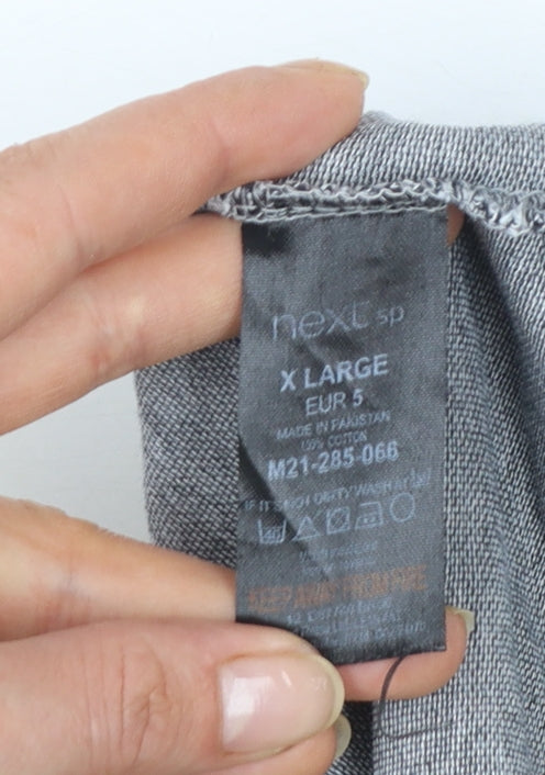 Next Men’s Grey Long Sleeve Cotton Polo Shirt XL