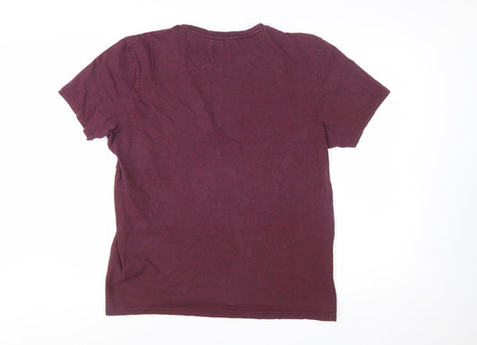 Lyle & Scott Men's Purple XL Cotton Crew Neck T-Shirt