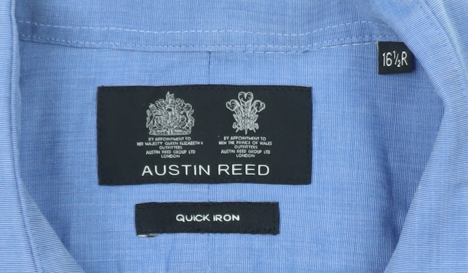 Austin Reed Men’s Blue 16.5R Cotton Regular Fit Long Sleeve Shirt