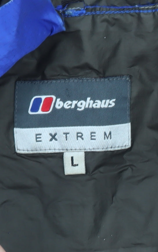 Berghaus Men's Blue L Waterproof Hooded Anorak Jacket Extrem