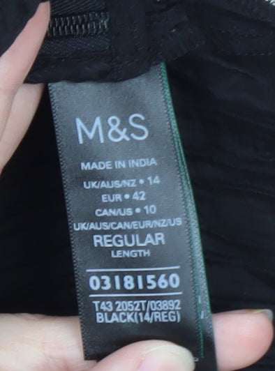 Marks and Spencer Women's Black Strapless Blouse Size 14 Regular Fit