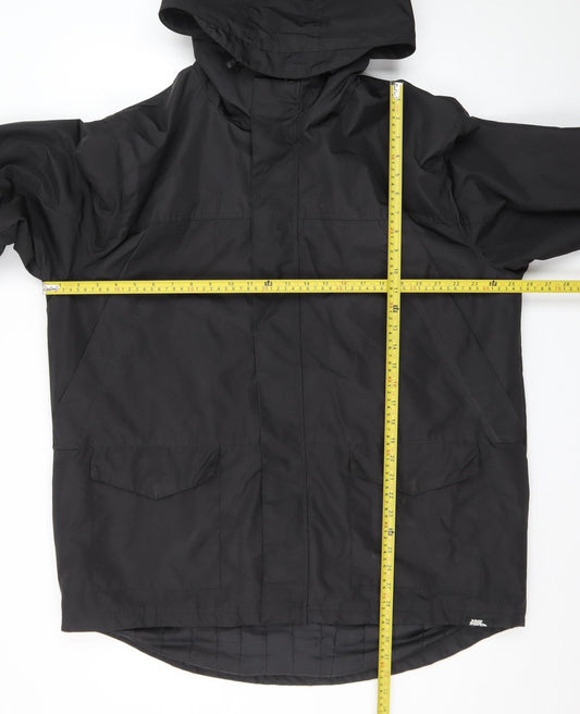 No Fear Men's Black 3XL Hooded Waterproof Parka Jacket