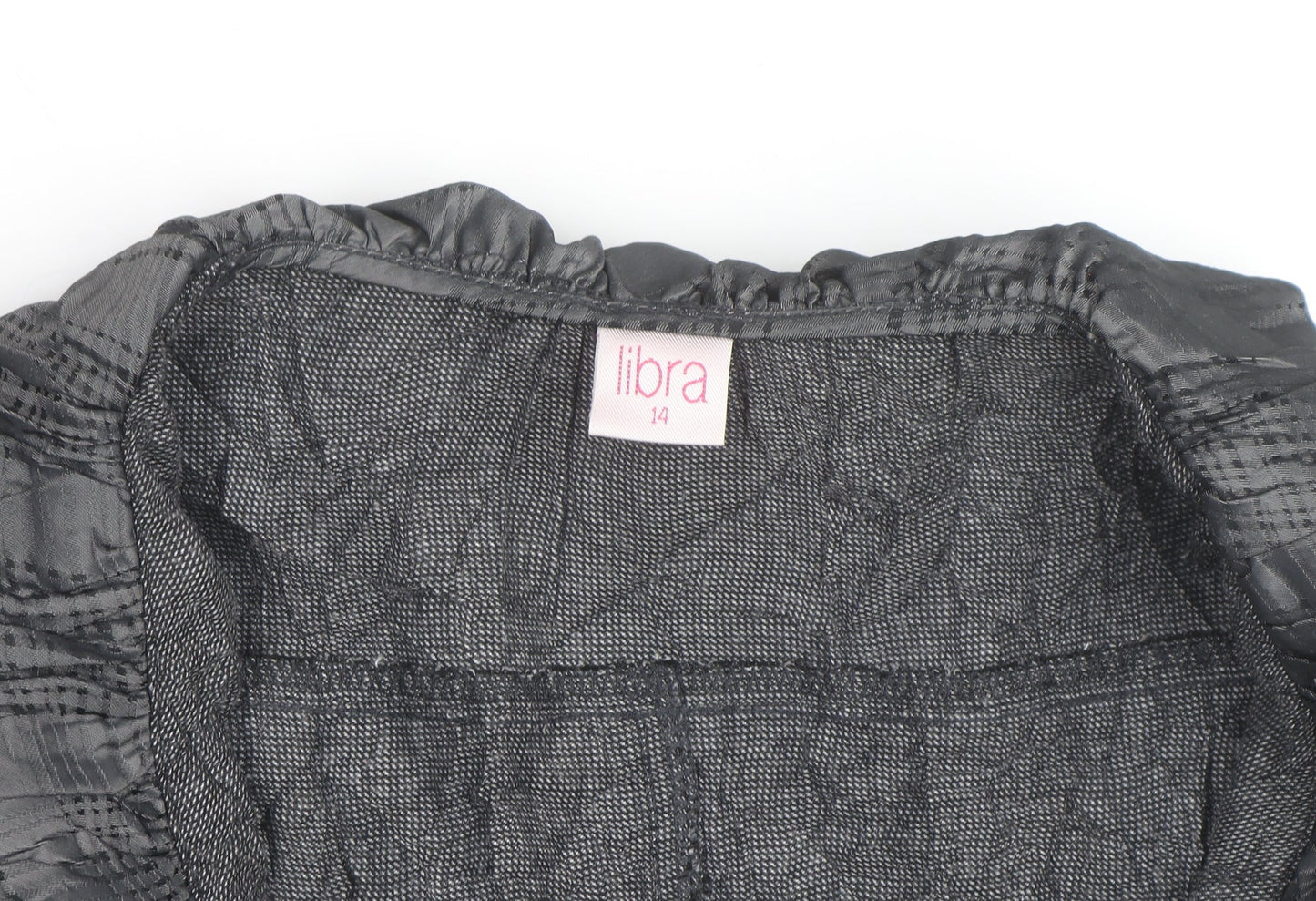 Libra Women’s Grey Ruffle Long Sleeve Blouse Size 14