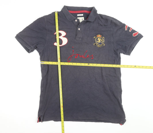 Joules Men’s Blue Classic Fit Polo Shirt Size M Embroidered Logo