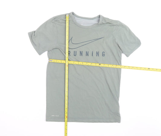 Nike Men's Grey Dri-FIT Running T-Shirt Size S Athletic Fit