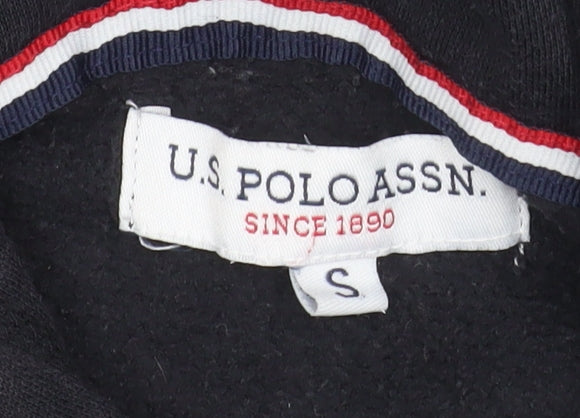 U.S. Polo Assn. Men's Black Full Zip Hoodie Size S Logo Fleece