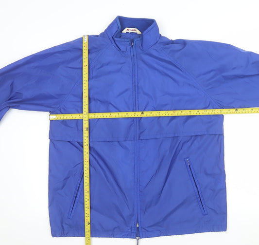 North Country Men’s Blue Nylon Windbreaker Jacket Size S