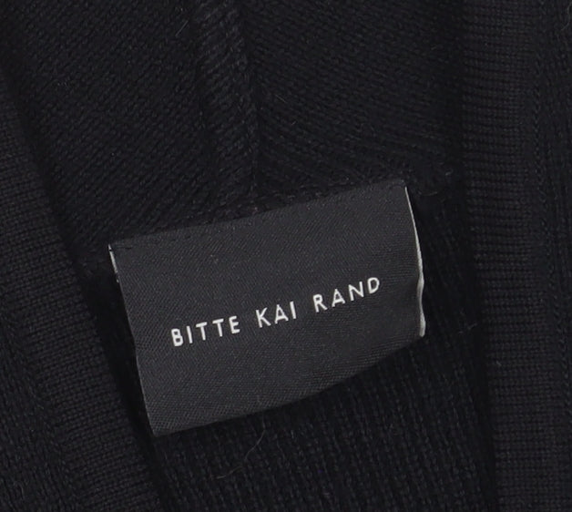 Bitte Kai Rand Women's Black Merino Wool V-Neck Cardigan M