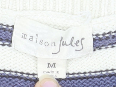 Maison Jules Women's Multicoloured Striped Knit Jumper M