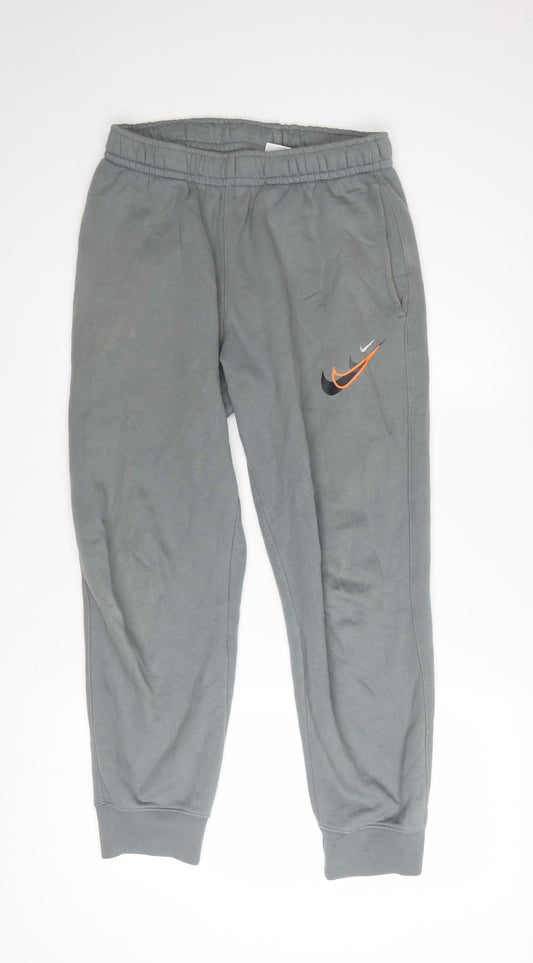 Nike Men's Grey Jogger Sweatpants Size S Elastic Waist Comfort Fit