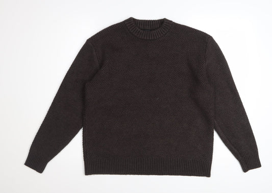 Next Men’s Brown Waffle-Knit Pullover Jumper Size L