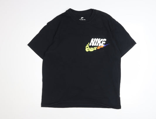 Nike Men's Black Loose Fit Graphic Pocket T-Shirt Size M