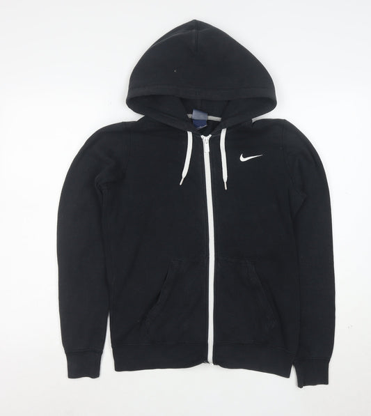 Nike Women’s Black Full Zip Hoodie Size S Relaxed Fit Cotton Blend