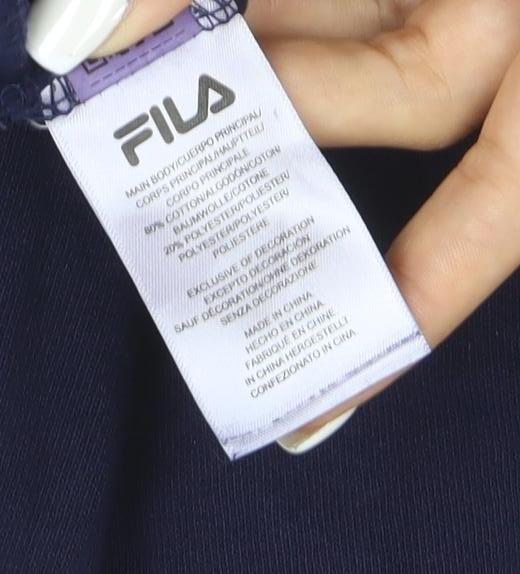 FILA Womens Blue Jogger Sweatpants S Regular Fit Cotton Blend
