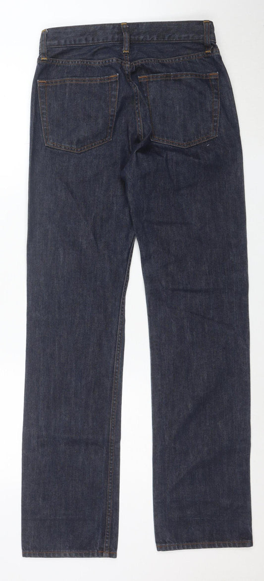 Uniqlo Women Blue Straight Leg Jeans Size 10 Regular Fit Denim