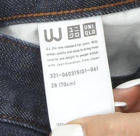 Uniqlo Women Blue Straight Leg Jeans Size 10 Regular Fit Denim