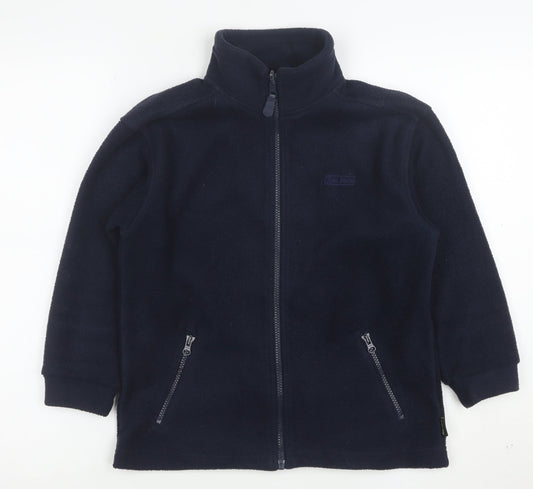 Peter Storm Boys Blue Fleece Full Zip Jacket 7-8 Years Polyester Warm Layer