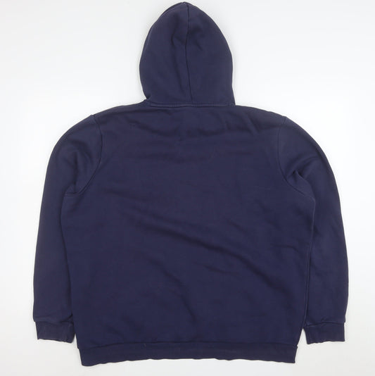 Puma Men's Blue Pullover Hoodie XL Logo Fleece Sweatshirt