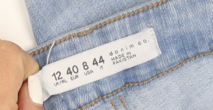 Additional view of Denim Co. Women's Blue, size 12, Skinny Distressed Jeans