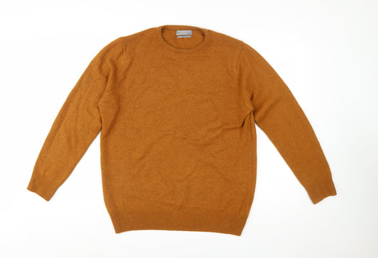Marks and Spencer Men's Brown Wool Crew Neck Jumper M