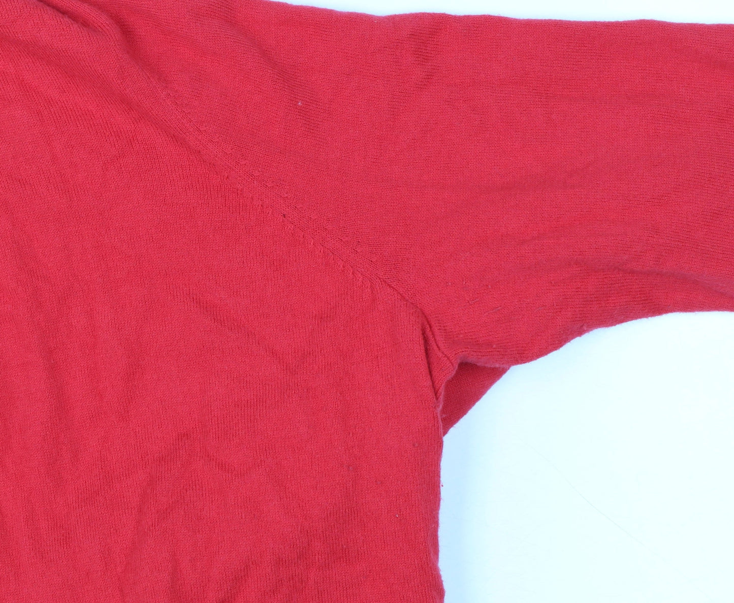 Long Tall Sally Women Red Cardigan Size 22-24 Open Knit Pockets