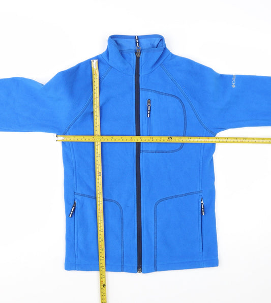 Columbia Boys Blue Full Zip Fleece Jacket Size 14 Years Outdoor Warm Layer