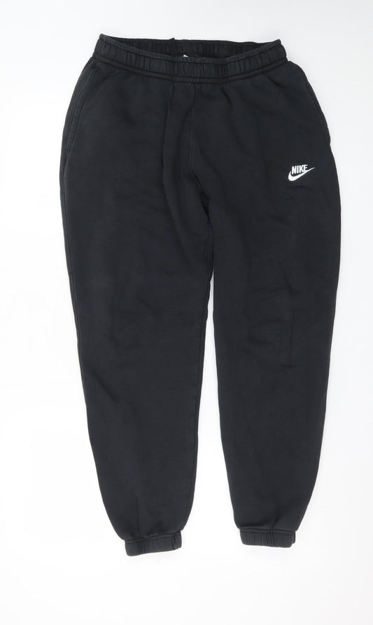 Nike Men Black Jogger Sweatpants Medium Regular Fit Fleece
