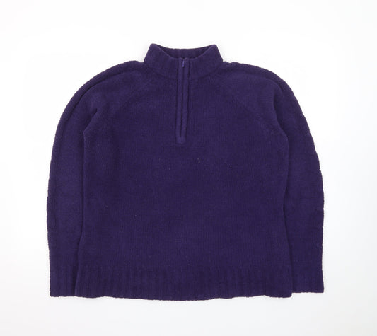 Peter Storm Women's Purple Fleece 1/4 Zip Pullover Size 16
