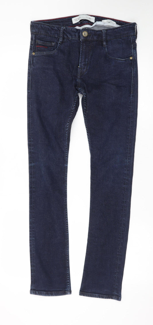 Guess Womens Blue Skinny Jeans Size 29 Slim Fit Dark Wash Denim