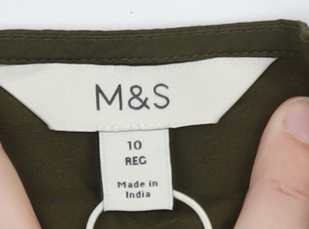 Marks and Spencer Women’s Green A-Line Midi Dress Size 10
