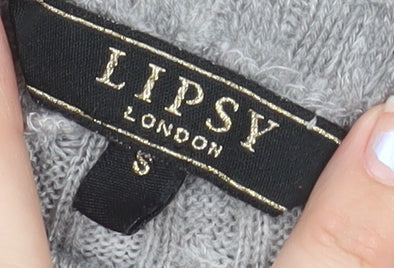 Lipsy London Women’s Grey Ribbed Knit Leggings Size S