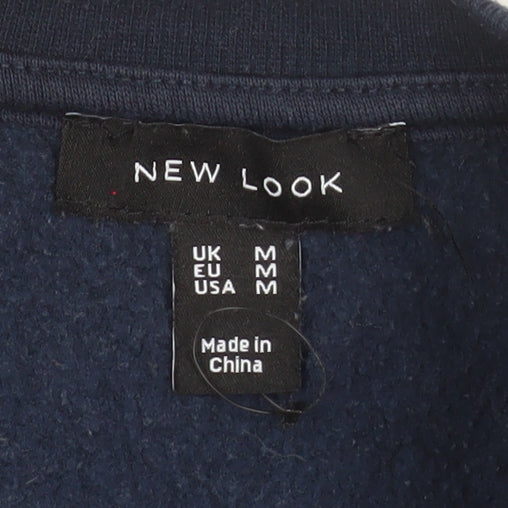 New Look Women's Navy Manhattan Crew Neck Sweatshirt Size M