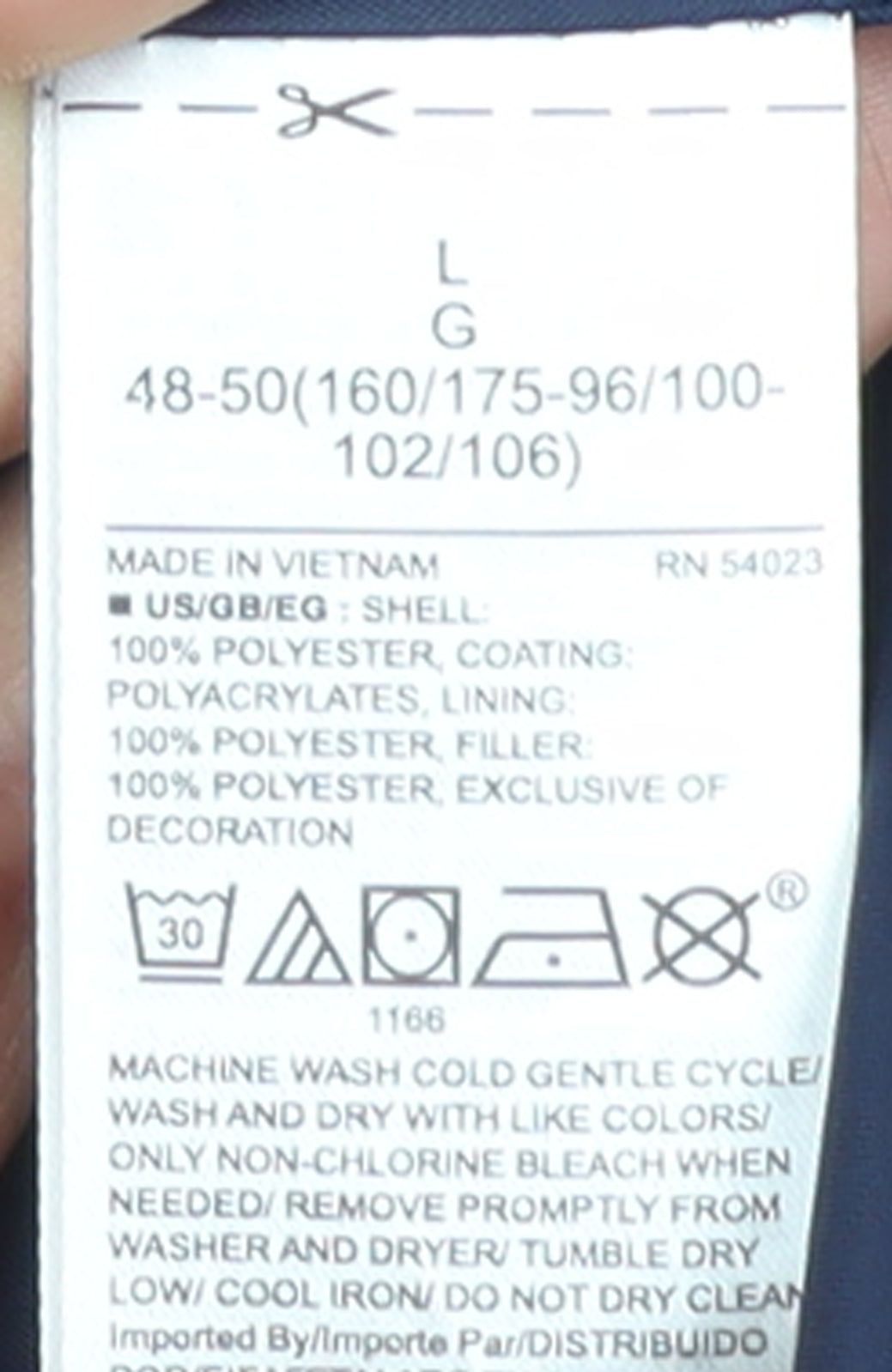 Additional view of Gap boys’ blue winter puffer jacket, size 16, years lined water resistant zip