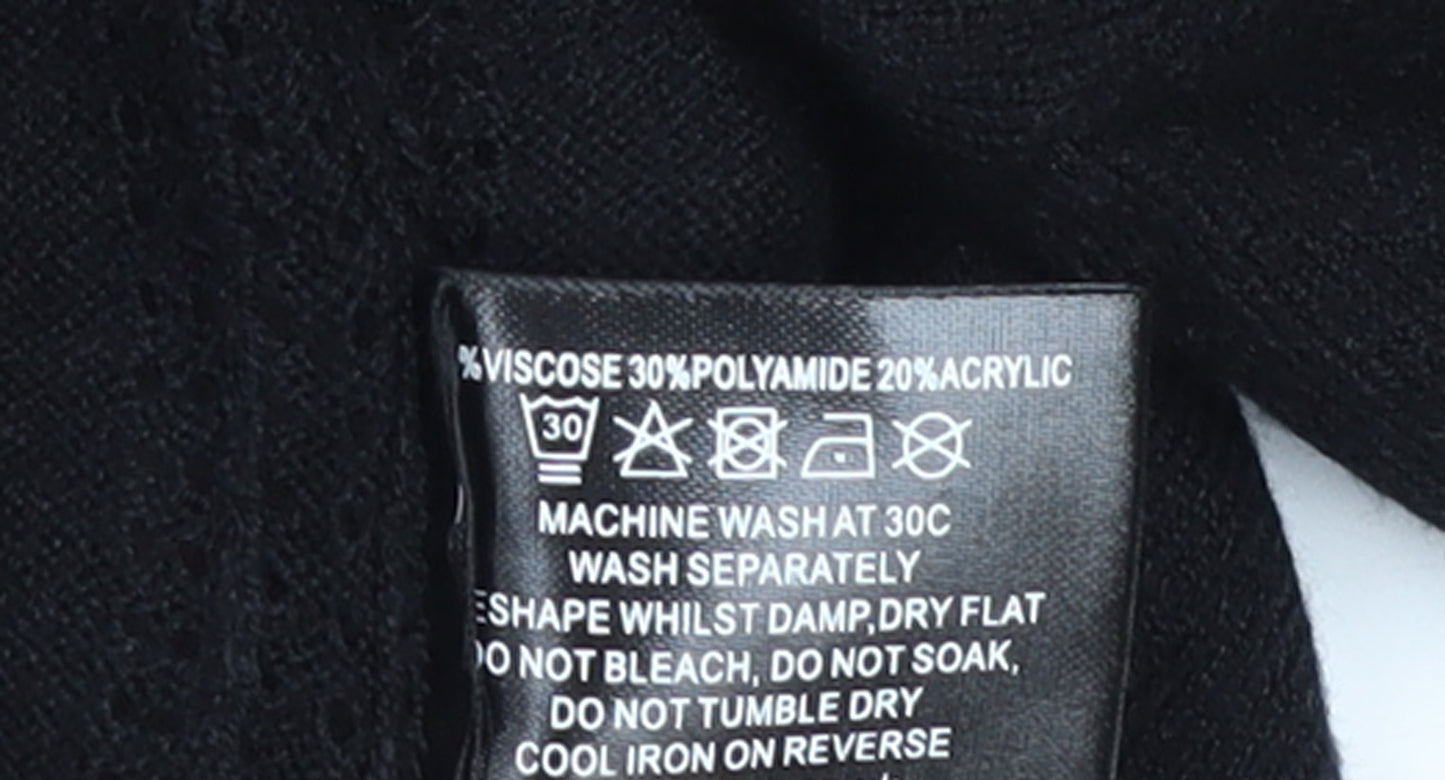 Roman Women’s Black Size 16 Tunic Jumper with Button Detail