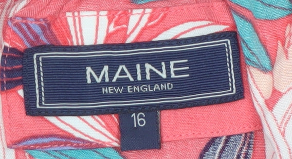 Additional view of Maine New England Women's Pink Floral Viscose Tunic Blouse, size 16