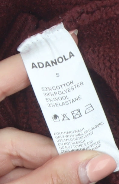 Adanola Womens Red S Crew Neck Pullover Jumper