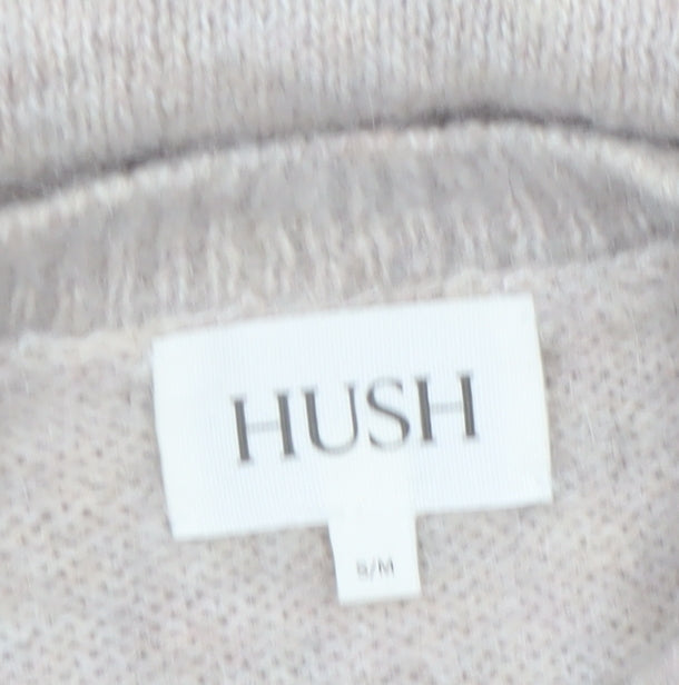 Hush Women Beige Alpaca Wool Blend Pullover Jumper S