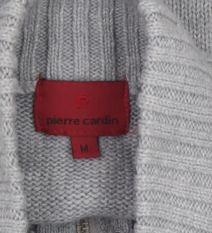 Pierre Cardin Men's Grey 1/2 Zip Knit Jumper M