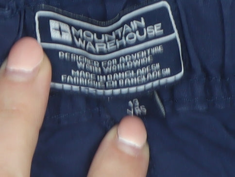 Mountain Warehouse Boys Blue Outdoor Hiking Cargo Trousers 13 Years