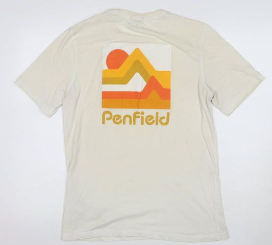 Penfield Men's Beige Graphic Print Cotton T-Shirt Size S