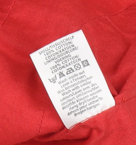 New Look Women Red Cotton Short Sleeve Blazer Jacket UK 14