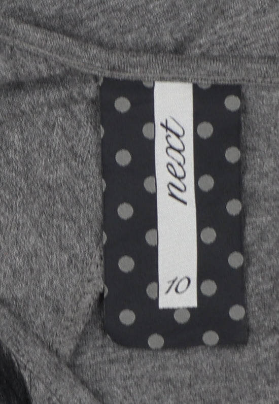 Next Women Grey Short Sleeve Floral T-Shirt Dress Size 10