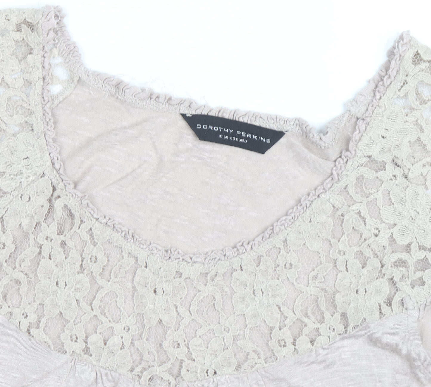 Dorothy Perkins Women’s Beige Lace Trim Sleeveless Camisole Top Size 18