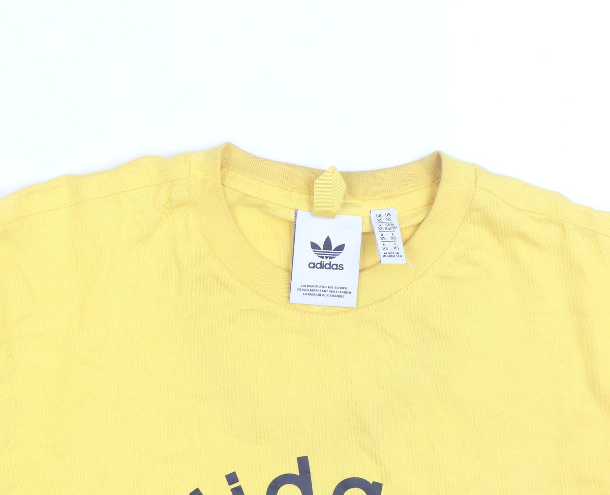 Additional view of Adidas men’s yellow adventure graphic cotton t-shirt xs