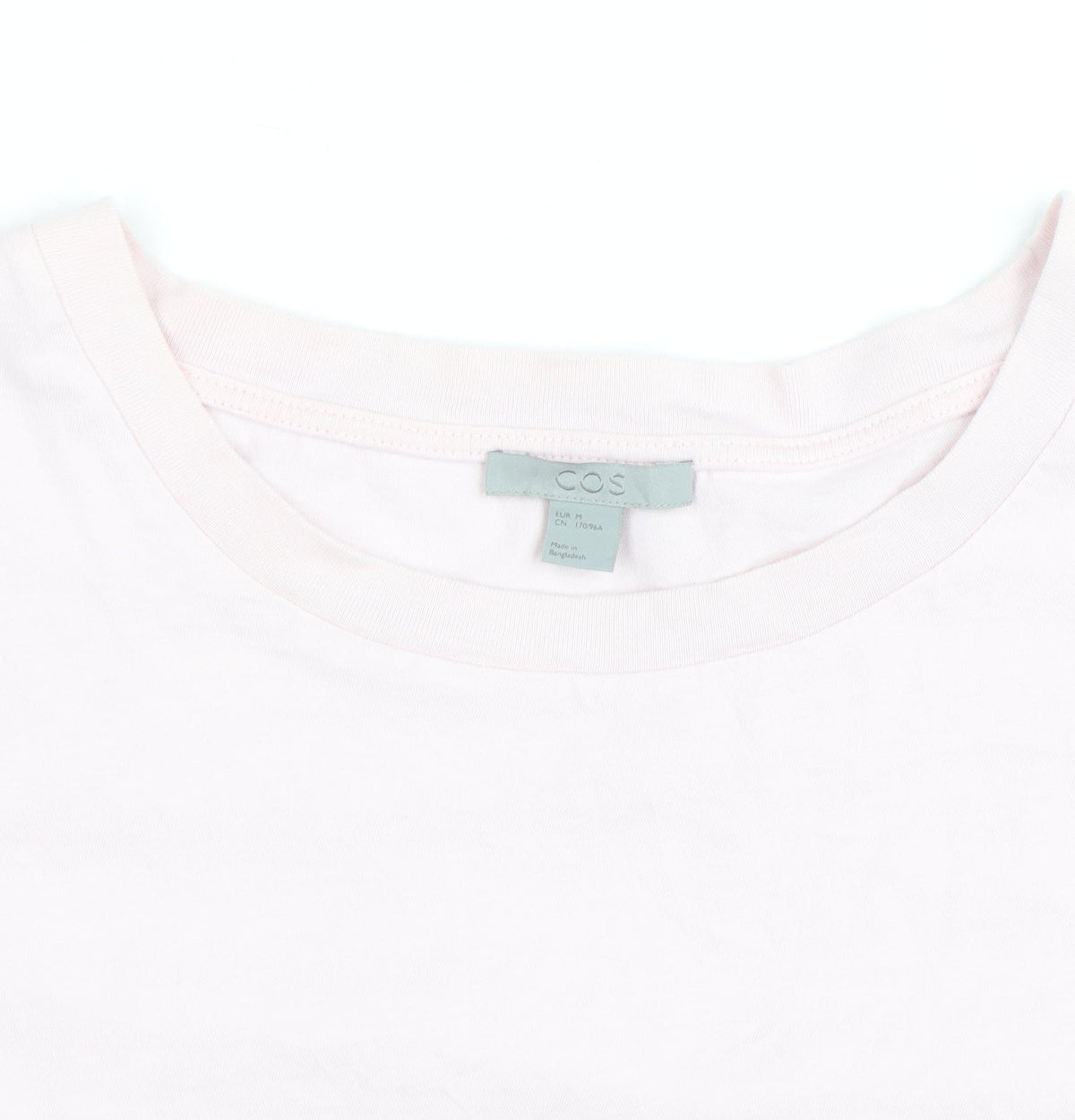 Additional view of COS Men's Pink and Green Colourblock Cotton T-Shirt, size M