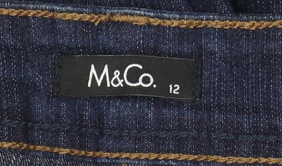 M&Co Women’s Blue Size 12 Straight Leg Denim Jeans