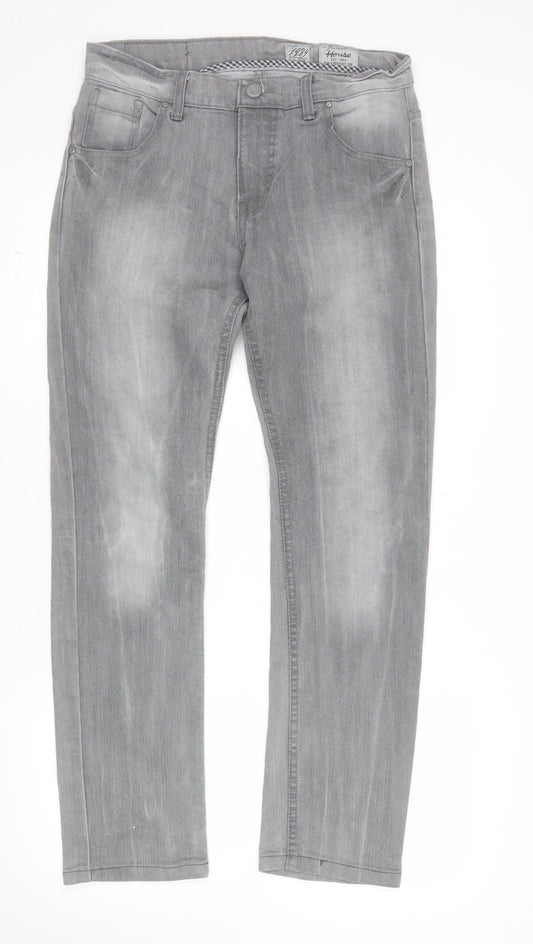 Additional front view of Fashioned House Women’s Grey Straight Leg Denim Jeans W30 L32