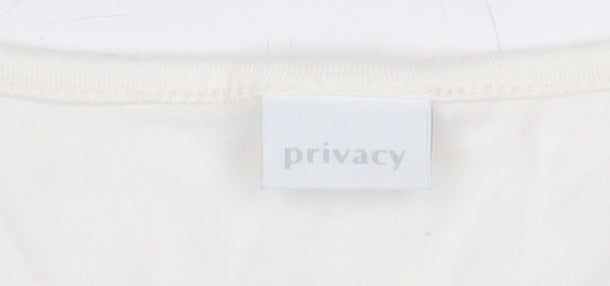 Privacy Womens Ivory Tank Top Size 14 Sleeveless Basic Jersey Vest
